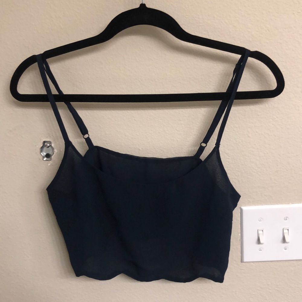 Sheer Blue Crop Top